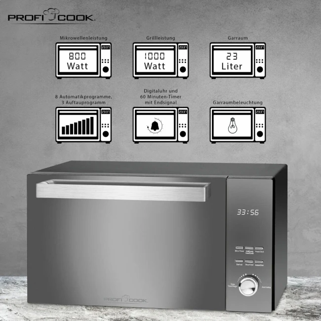 Микроволновая печь ProfiCook PC-MWG1204 - фото7