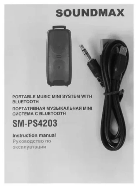 Портативная акустика SoundMax SM-PS4203 (черный) - фото4