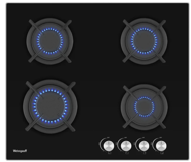 Газовая варочная панель Weissgauff HG640BG - фото