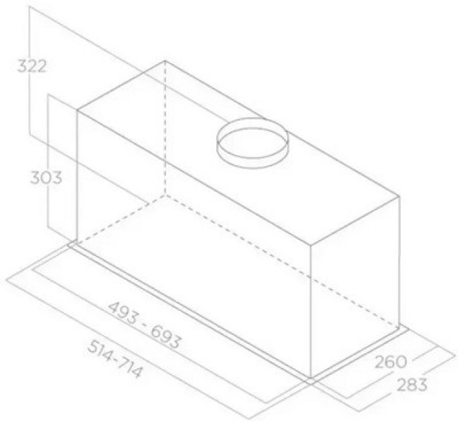 Вытяжка скрытая Elica Lane Sensor BL MAT/A/52 - фото2