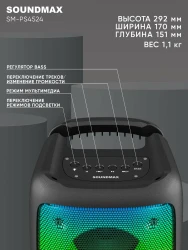 Портативная колонка SoundMax SM-PS4524 - фото7