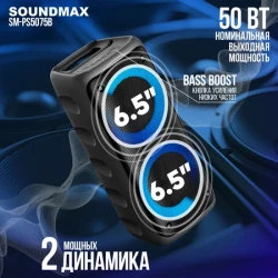 Портативная колонка SoundMax SM-PS5075B - фото3